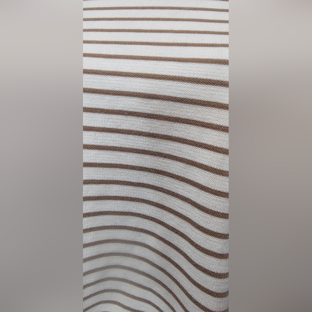 Maeve By Anthropologie Women's Slouchy Striped Long-Sleeve Tee Brown Size XL - Picture 4 of 13